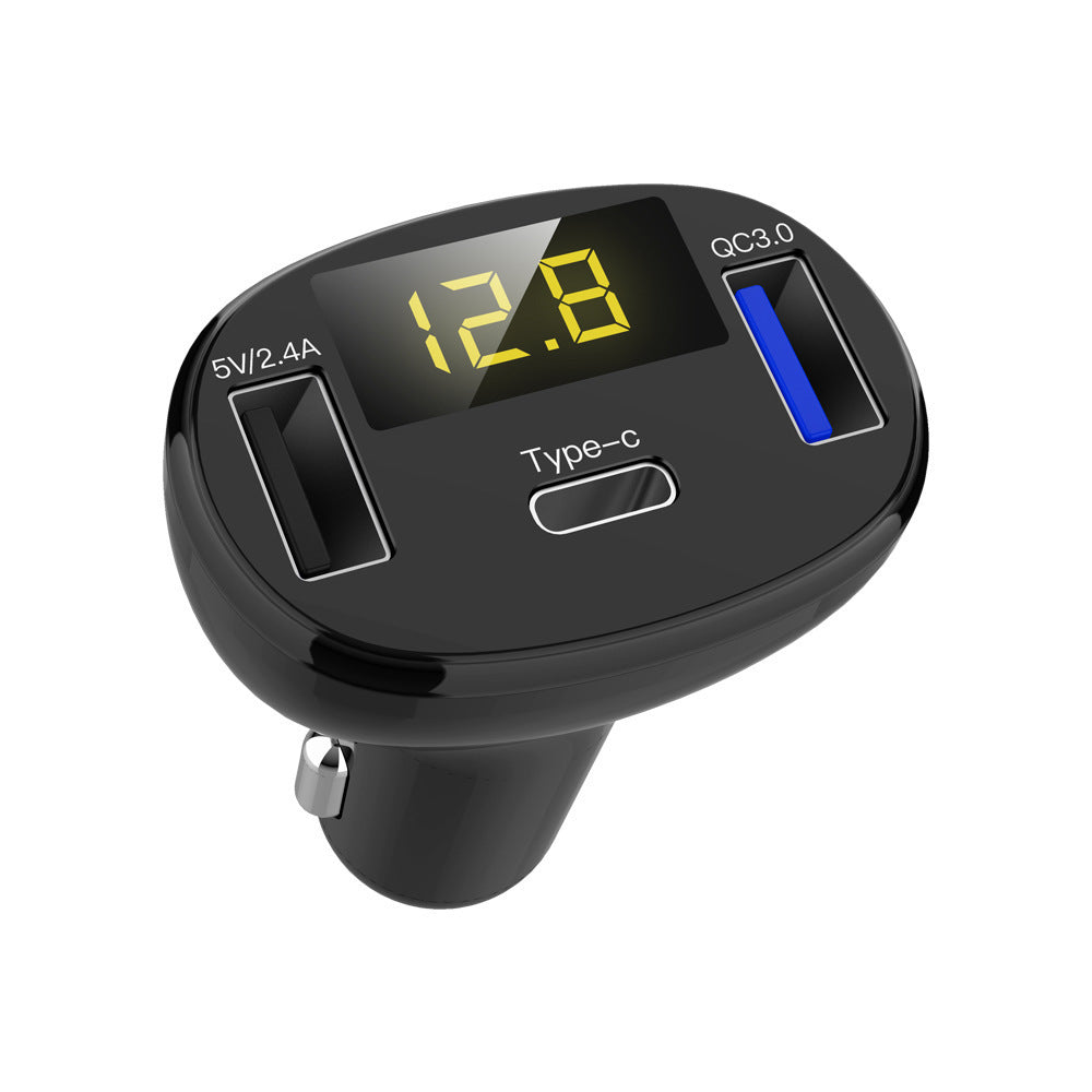 C02 Digital Billaddare 2.4A Dual USB Snabbladdare med LED-display