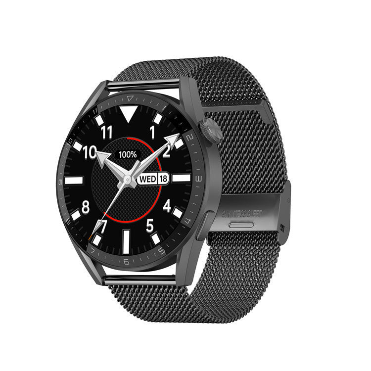 Elegant Smartklocka i Metall med Hälsomätning och Träningsfunktioner