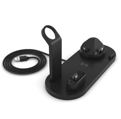 4-i-1 trådlös laddstation – För iPhone, iWatch, AirPods & Android