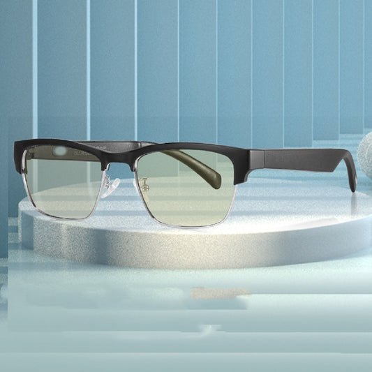 Smarta Glasögon med Halv Metallbåge – Blåljusfilter eller Polariserade Linser