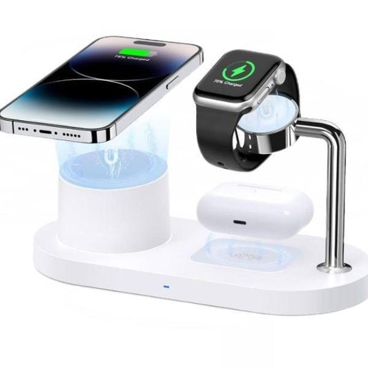 3-i-1 Vertikal Magnetisk Trådlös Snabbladdare – Portabel och Effektiv