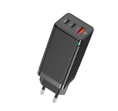 Snabbladdare 65W – 3-Port USB-C & USB QC4.0/3.0 Laddare för Mobil och Laptop