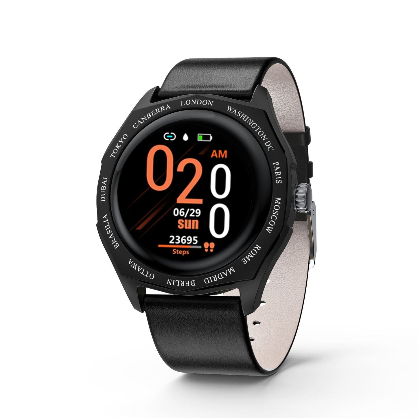 Bluetooth Smartwatch – Full Touch Klocka med Pulsmätning & Stegräknare