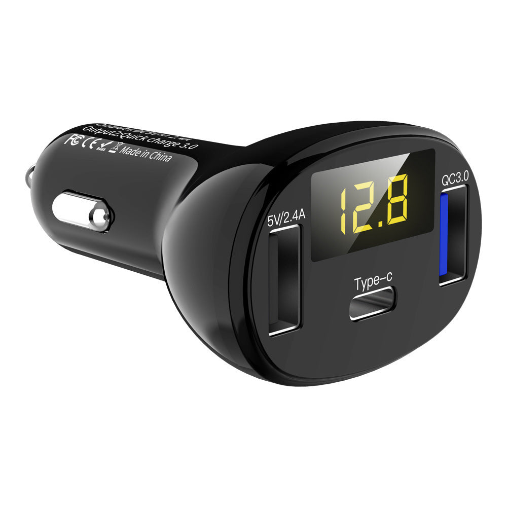 C02 Digital Billaddare 2.4A Dual USB Snabbladdare med LED-display