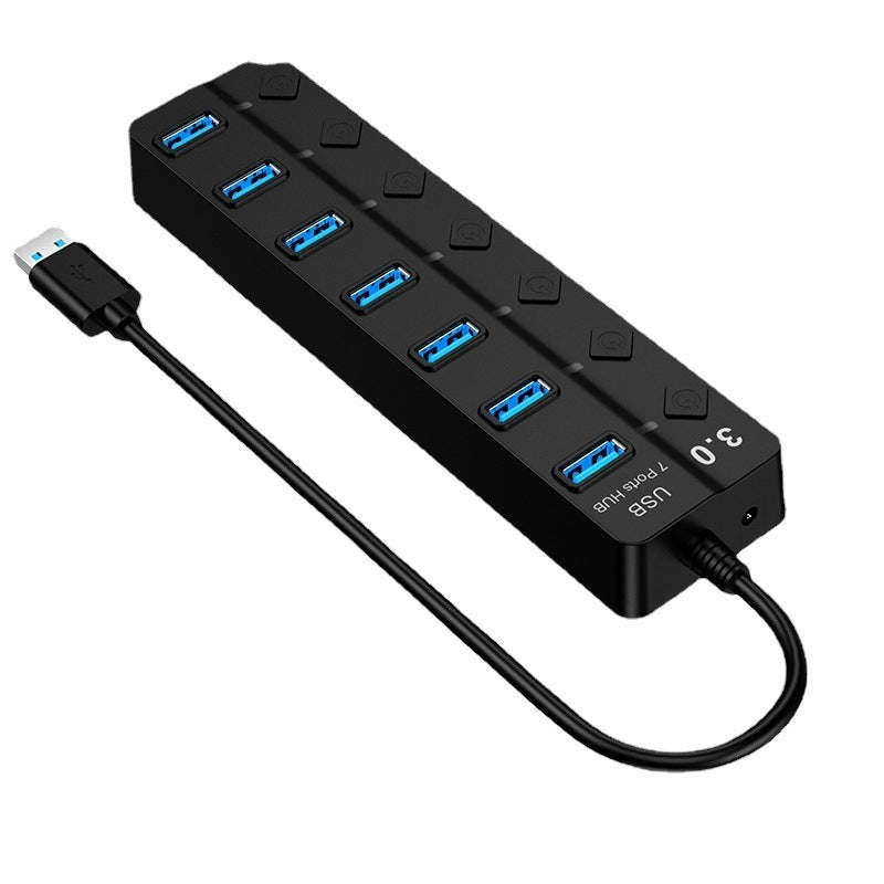 7-Port USB 3.0 Hub – Hög hastighet med extern strömförsörjning