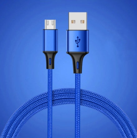 Laddkabel – 2.4A Snabbladdning med flätad nylon (1 m) Micro USB