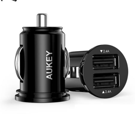 AUKEY Universal Mini Billaddare 24W – 2x USB Snabbladdning
