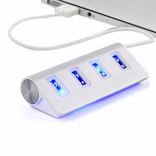 USB-C till 4-Port USB 2.0 Hub – Kompakt adapter i aluminium