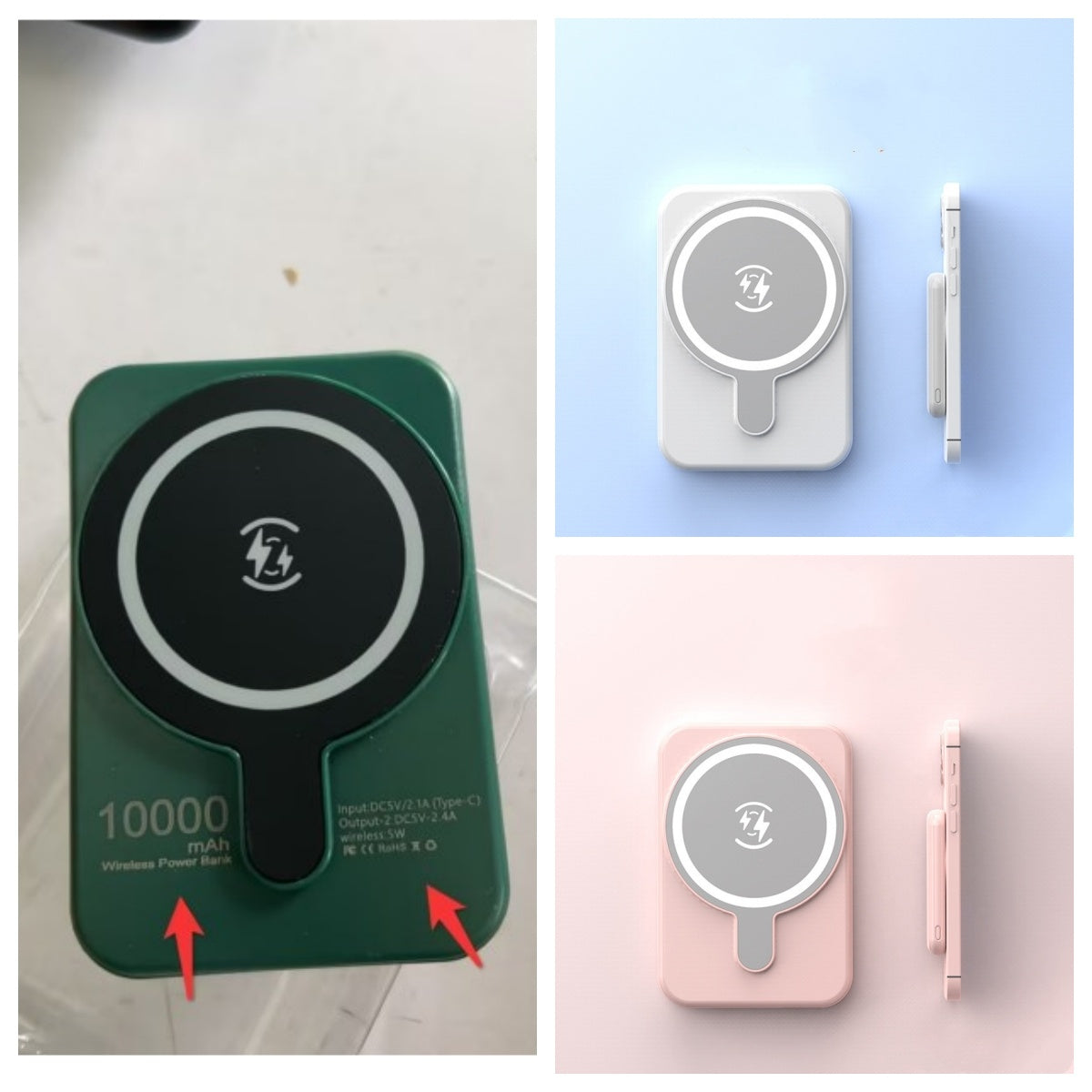 Magnetisk Mini Powerbank 5000mAh – Trådlös & Snabbladdning för iPhone & Androi