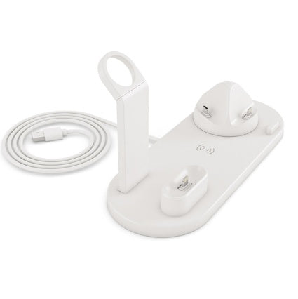 4-i-1 trådlös laddstation – För iPhone, iWatch, AirPods & Android