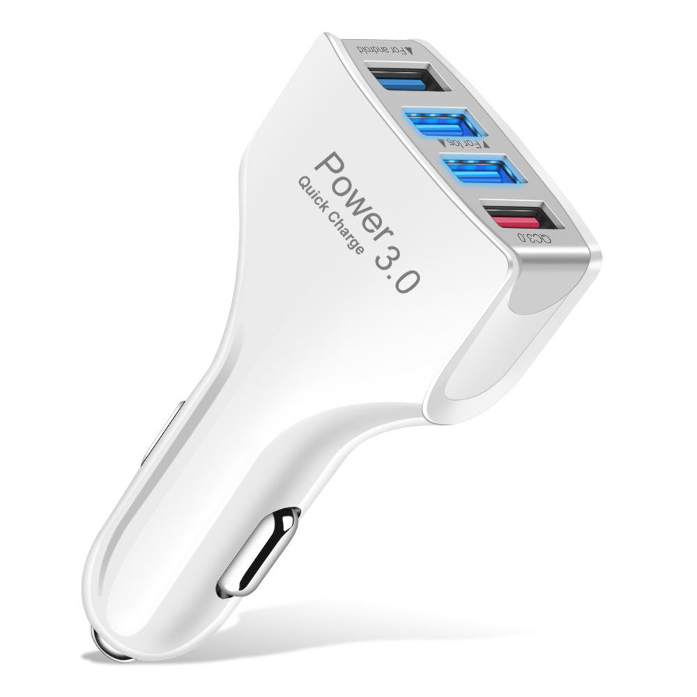 4USB Billaddare – Snabbladdning för Flera Enheter Samtidigt