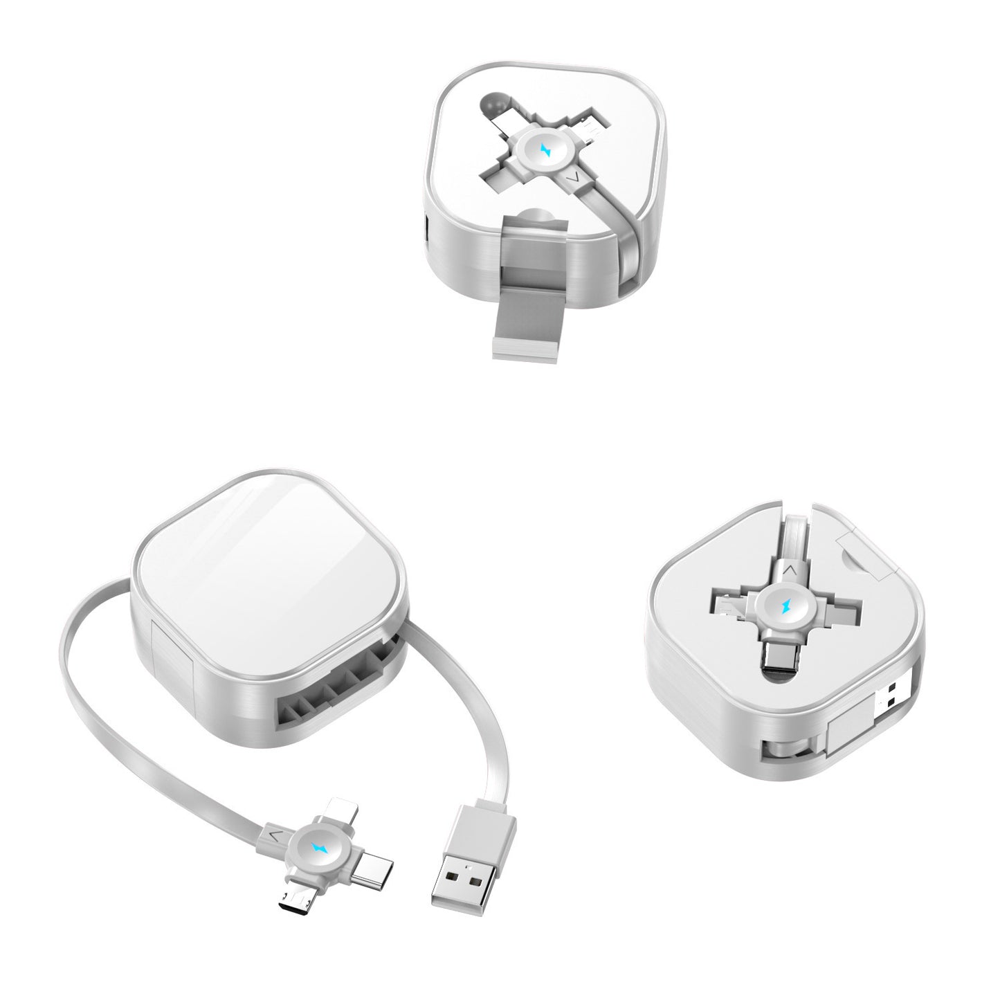 3-i-1 Laddkabel – USB-C, Lightning & Mini USB