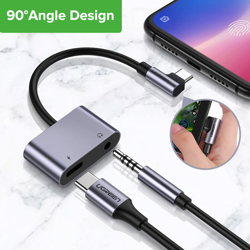 USB-C Adapter – Ladda & lyssna samtidigt