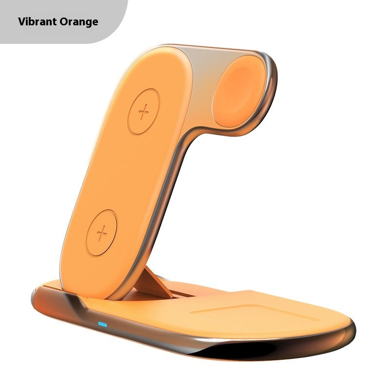 Hopfällbar 3-i-1 Magnetisk Trådlös Snabbladdare