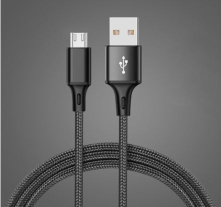 Laddkabel – 2.4A Snabbladdning med flätad nylon (1 m) Micro USB