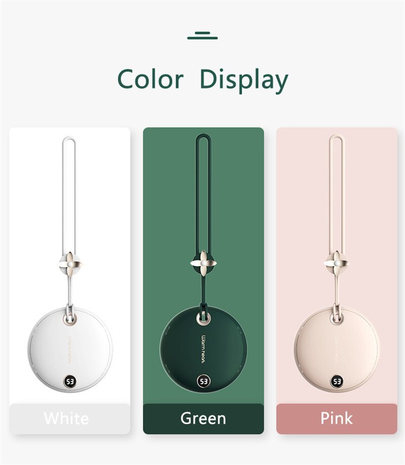 Powerbank med Handvärmare 5000mAh – Portabel Laddare med Digital Display