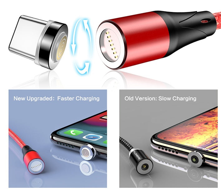 Magnetisk Snabbladdningskabel 3A – Kompatibel med iPhone och Android