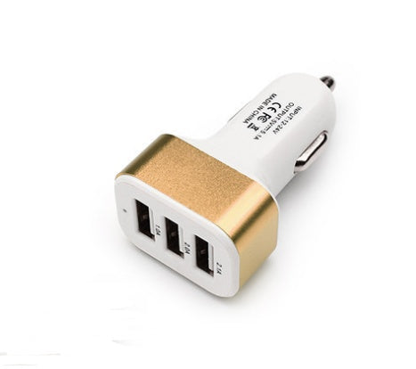 3USB Billaddare i Aluminium 2A – Hög Effekt, Universell Snabbladdare