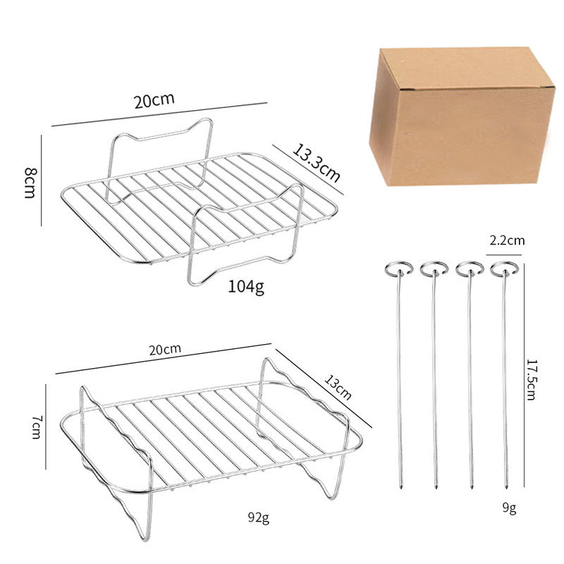 Värmetåligt Airfryer Tillbehör – Silikonform och Bakinsats i Rostfritt Stål
