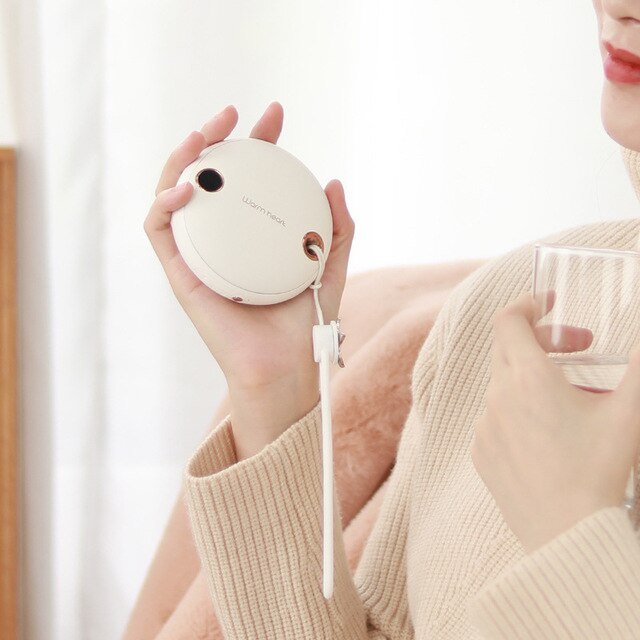 Powerbank med Handvärmare 5000mAh – Portabel Laddare med Digital Display