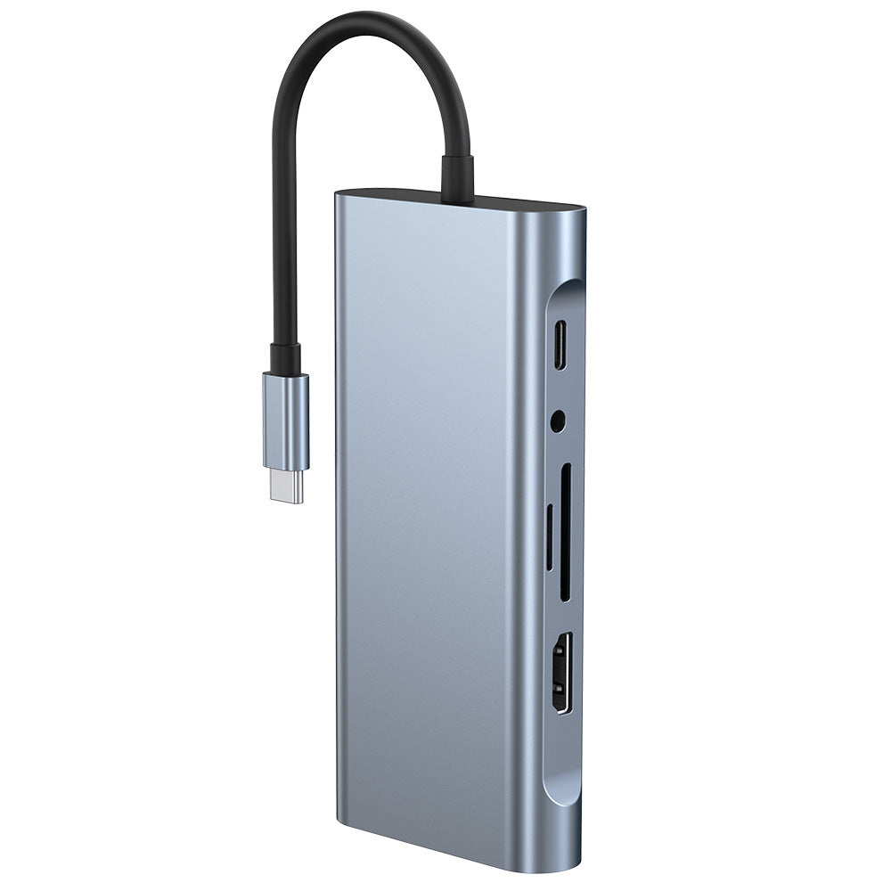 USB-C Dockningsstation 11-i-1 – HDMI, VGA, Ethernet, Ljud, SD/TF, USB 3.0