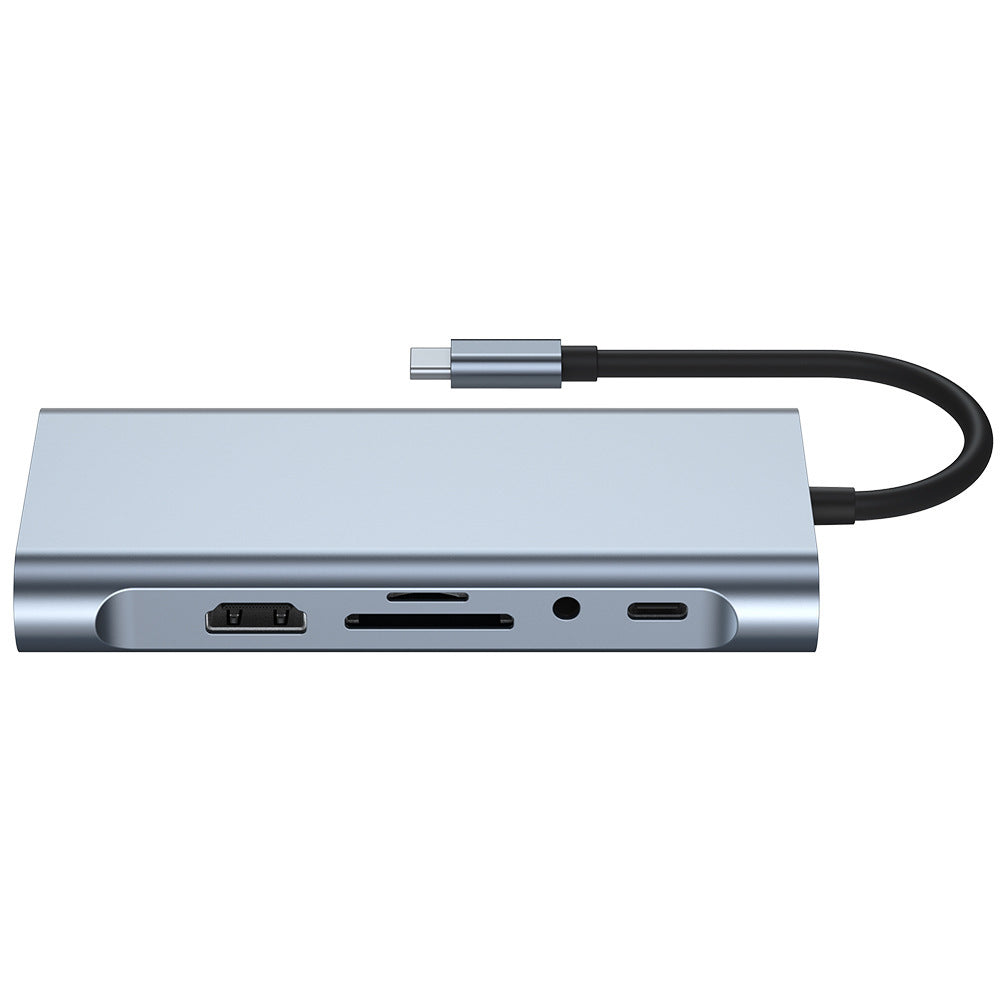 USB-C Dockningsstation 11-i-1 – HDMI, VGA, Ethernet, Ljud, SD/TF, USB 3.0