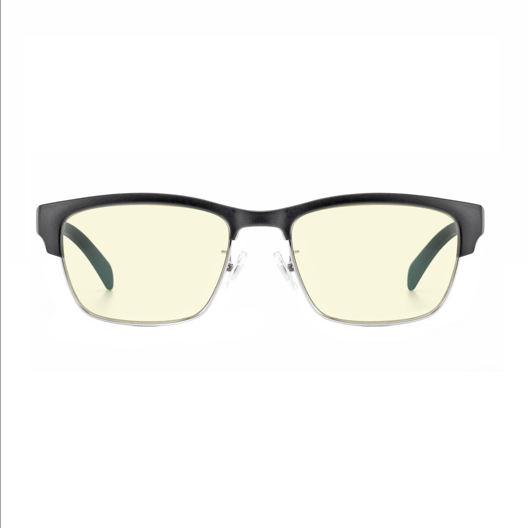 Smarta Glasögon med Halv Metallbåge – Blåljusfilter eller Polariserade Linser