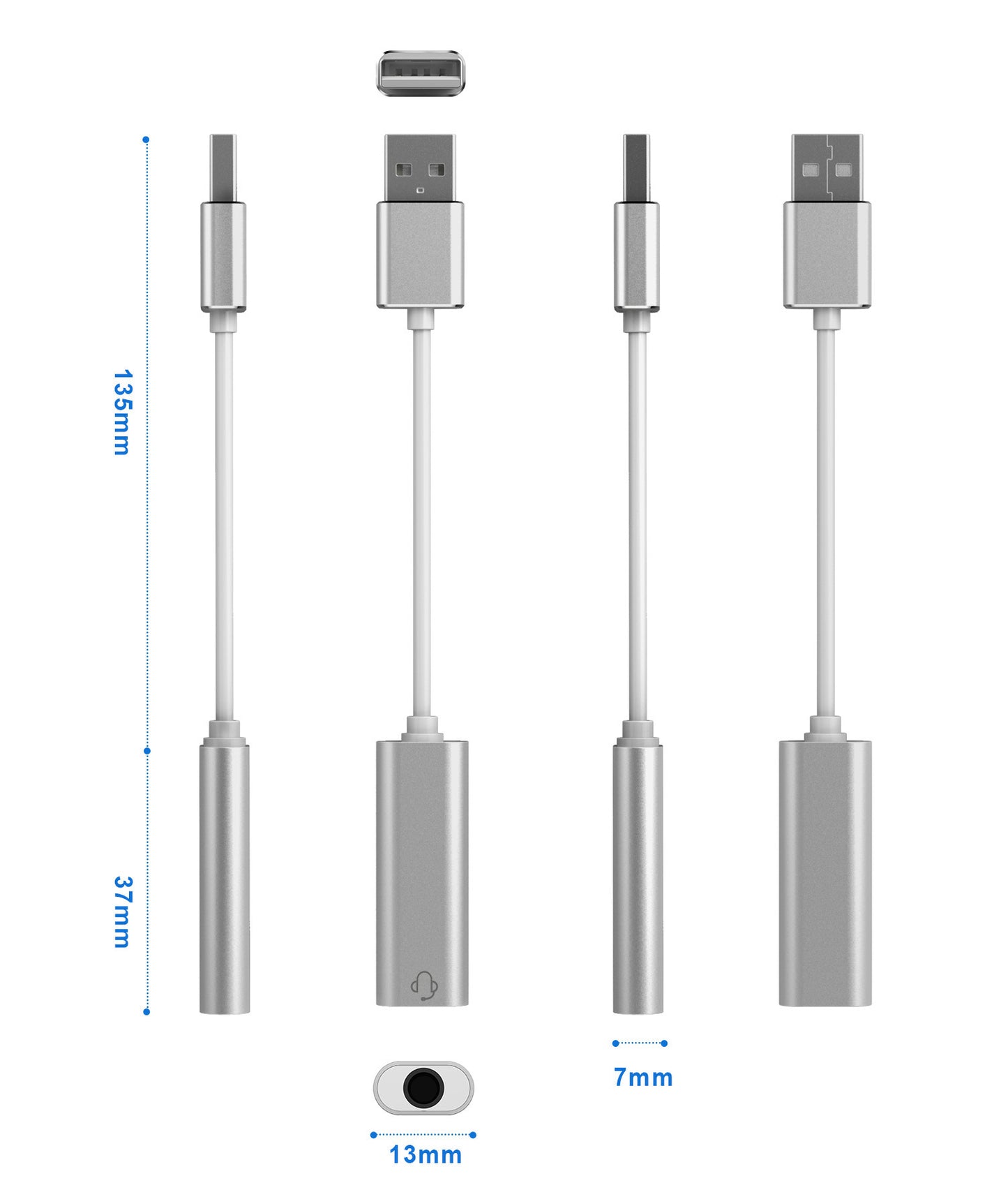 Hörlursadapter USB-C – Audio adapterkabel