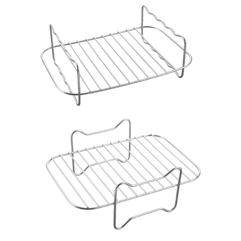 Värmetåligt Airfryer Tillbehör – Silikonform och Bakinsats i Rostfritt Stål