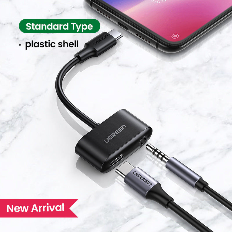 USB-C Adapter – Ladda & lyssna samtidigt