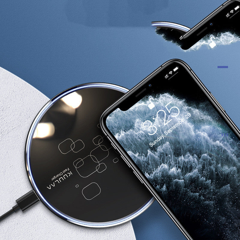 KUULAA 15W Trådlös Laddare – Ultratunn Snabbladdare för Mobiltelefon