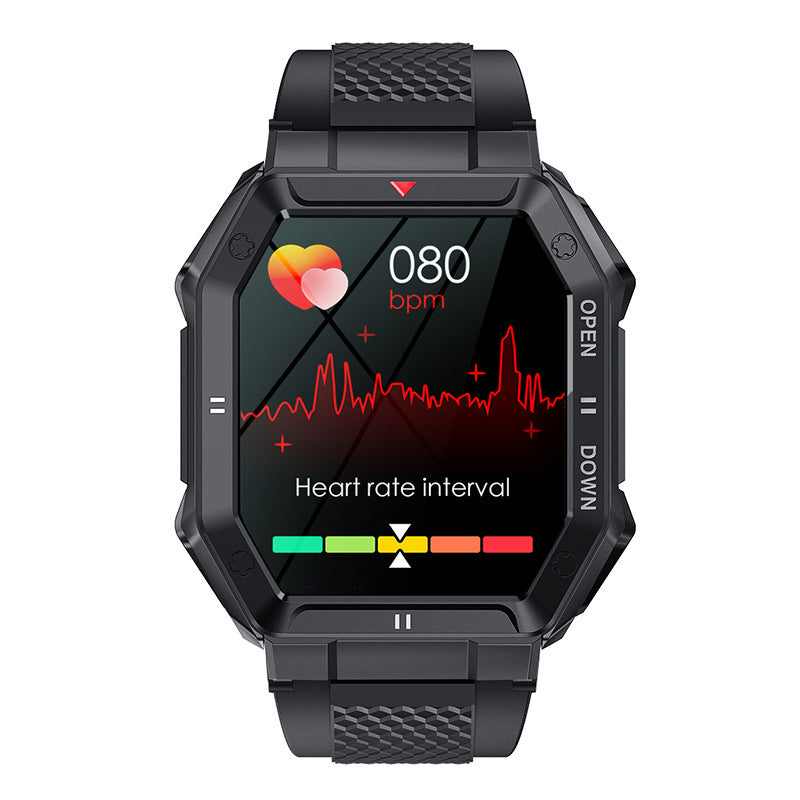 Smartwatch 1.85” – Bluetooth-samtal, Pulsmätning & Sportfunktioner