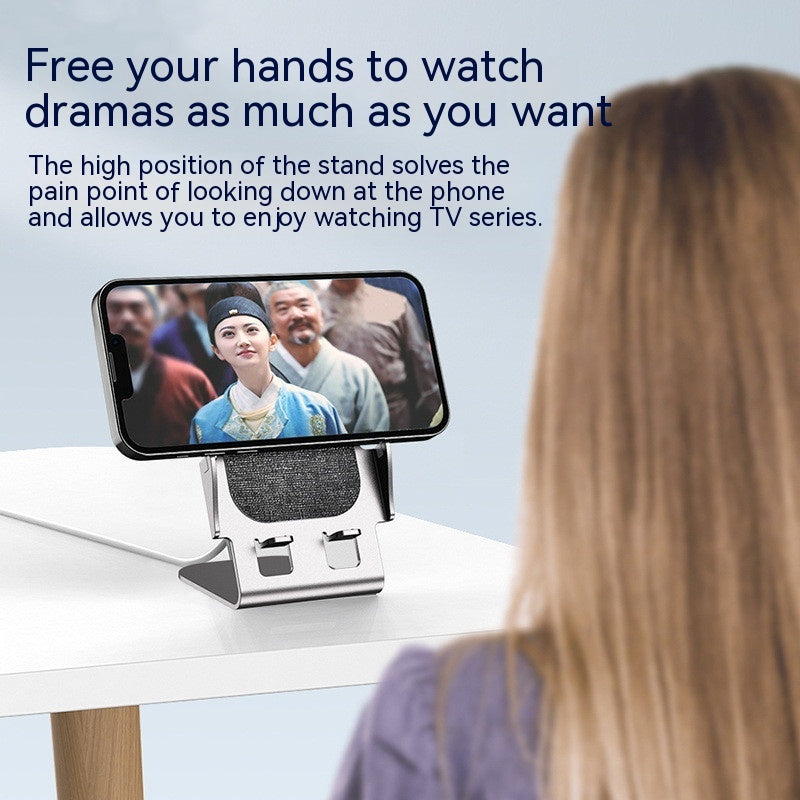 Snabbladdande Trådlös Laddare i Metall – Magnetisk Mobilställ