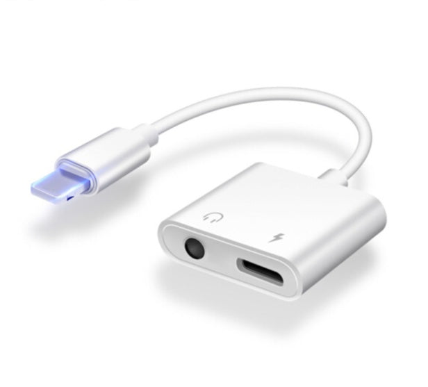 iPhone Adapter – Lightning till 3,5 mm / 2-i-1 laddning & ljud