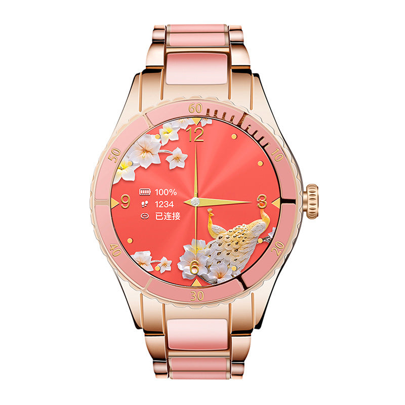 Smartklocka för Kvinnor – Bluetooth Samtal, Musik & Hälsomätning