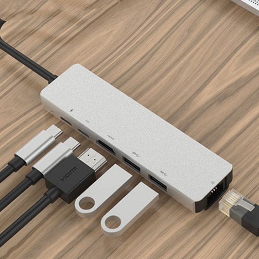 USB-C Hub till HDMI – Dockningsstation för Laptop (4K HDMI, Grå, 15 cm)