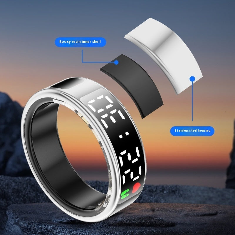 Smart Ring – Pekstyrd ring med display, hälsoövervakning och geststyrning