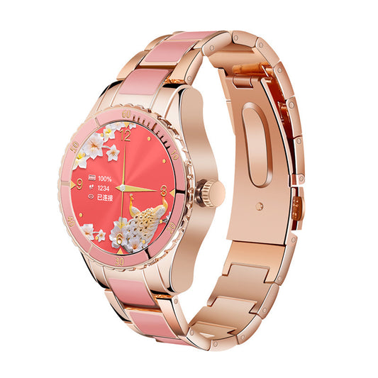 Smartklocka för Kvinnor – Bluetooth Samtal, Musik & Hälsomätning