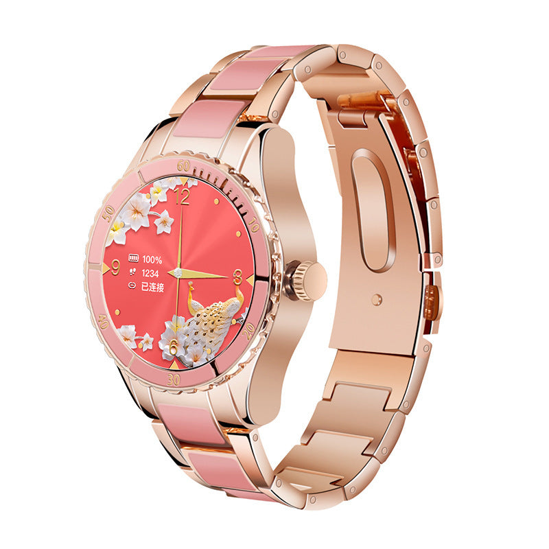 Smartklocka för Kvinnor – Bluetooth Samtal, Musik & Hälsomätning