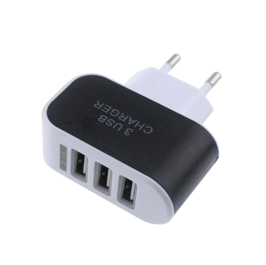 3-Port USB Väggladdare 3.1A – Snabbladdare för Mobil och Surfplatta
