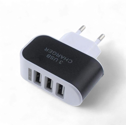 3-Port USB Väggladdare 3.1A – Snabbladdare för Mobil och Surfplatta